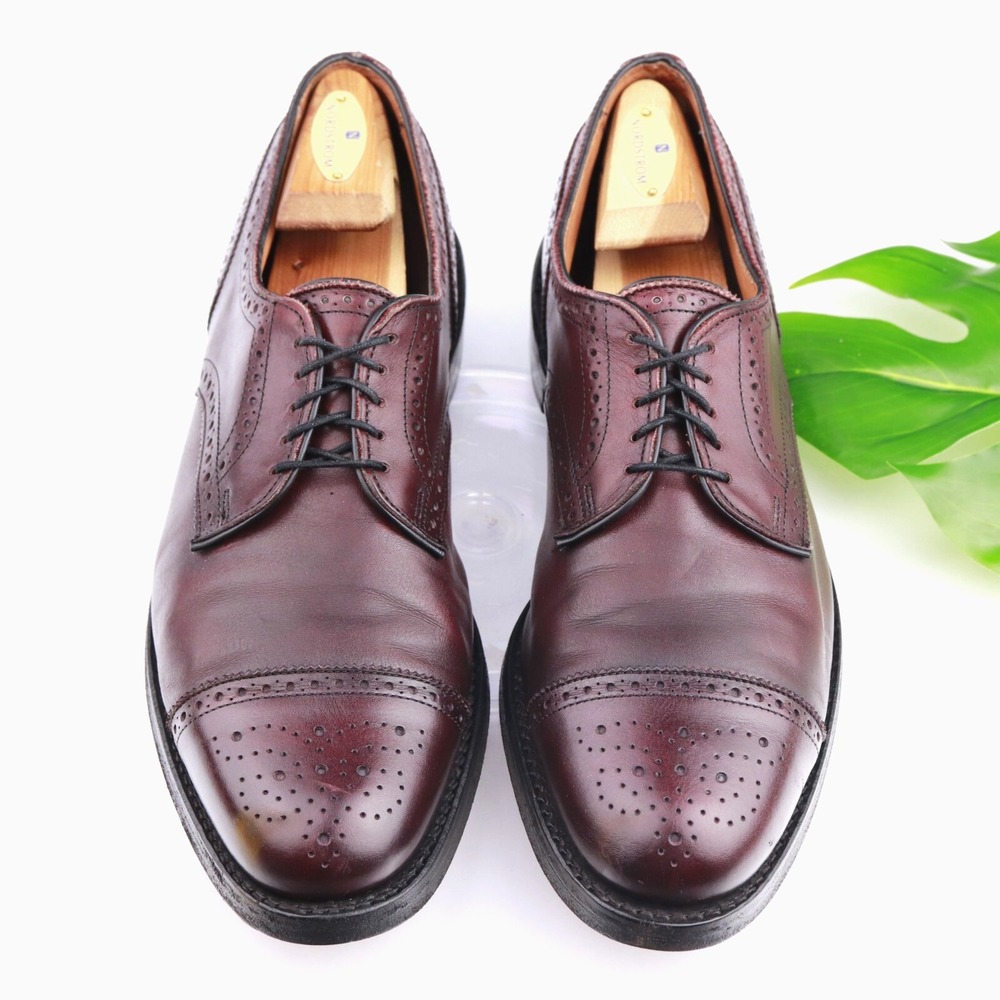 Allen Edmonds Mens Lexington Oxfords Size 11 A Burgundy Cap Toe Dress Shoes USA